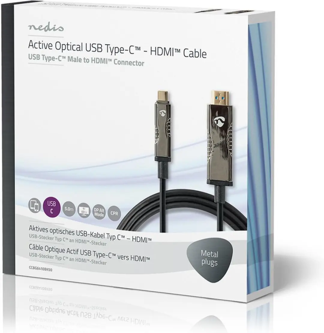 Nedis CCBG6410BK50 Actieve USB-C naar HDMI Kabel 18Gbps 5m - Zwart