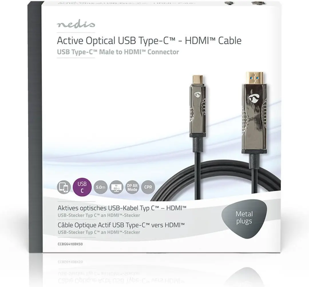 Nedis CCBG6410BK50 Actieve USB-C naar HDMI Kabel 18Gbps 5m - Zwart