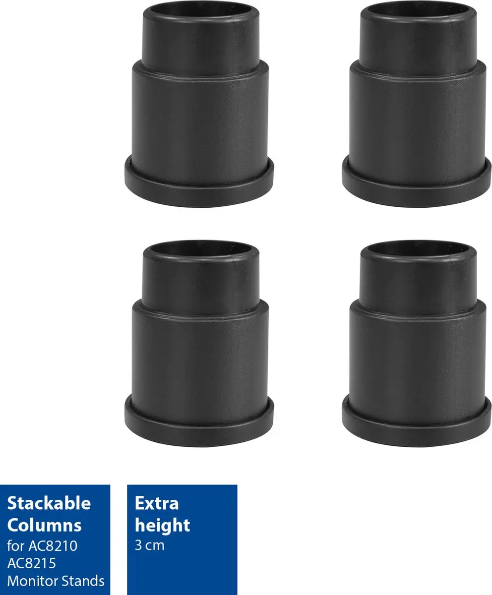 ACT AC8220 Verhogers - 4 Stuks - Zwart
