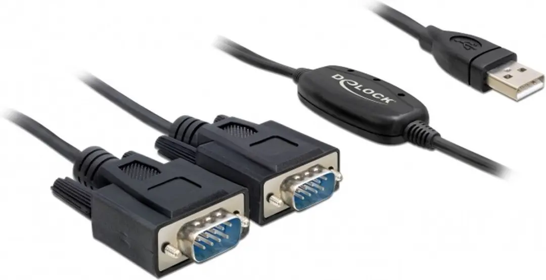 Delock USB 2.0 Adapter 2x Seriële Poort