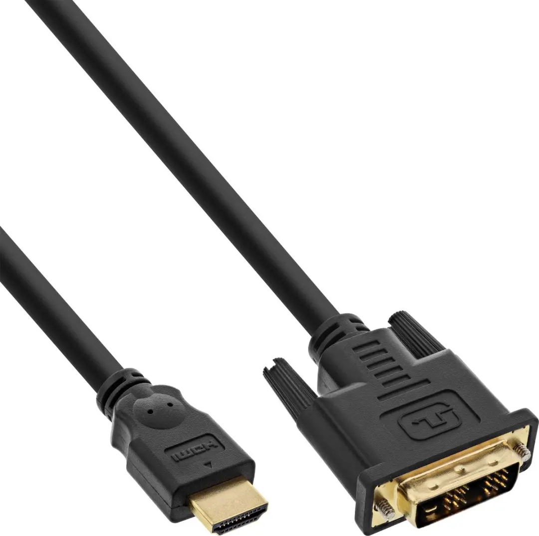 InLine DVI-D naar HDMI Kabel 0,3m - Zwart