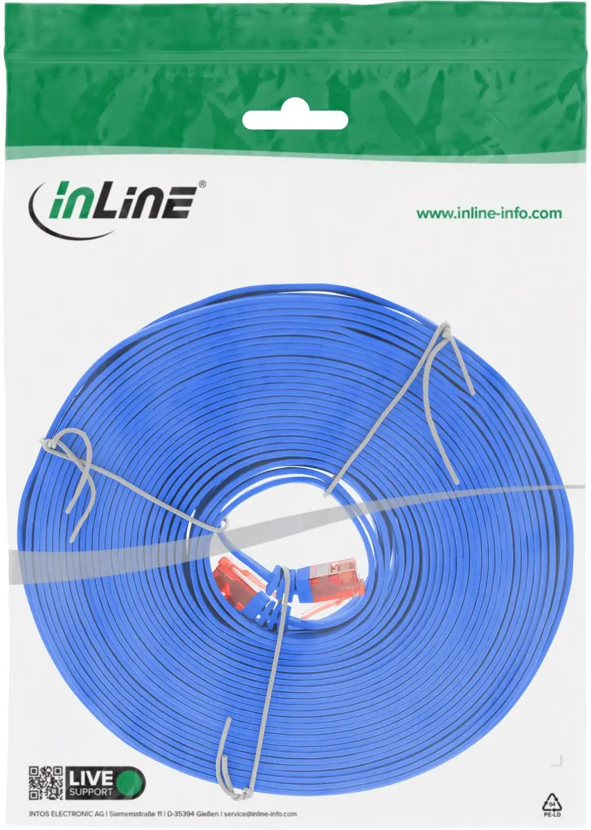 InLine Patchkabel U/UTP Cat.6 - 15m - Blauw