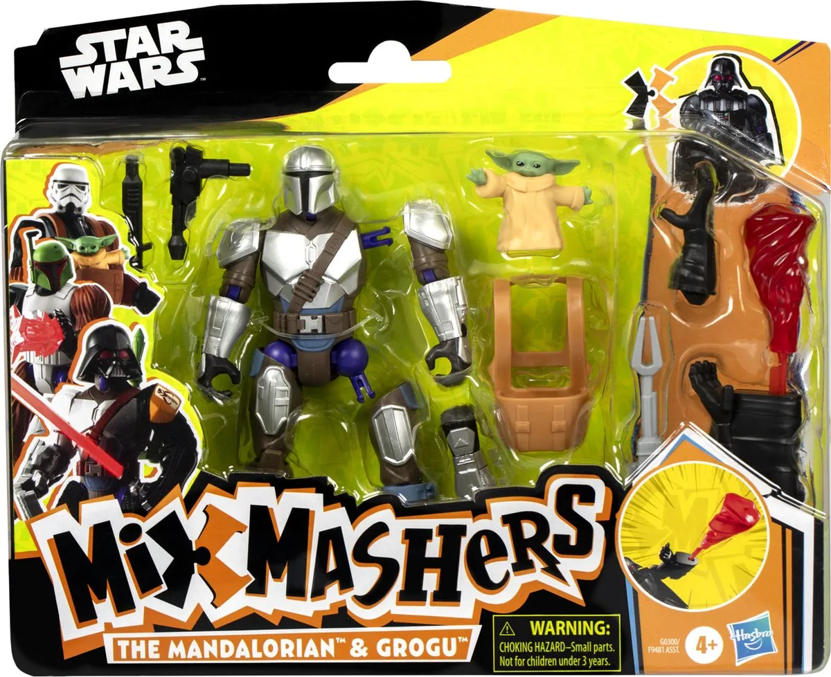 Star Wars MixMashers Mando & Grogu Deluxe Actiefiguur - Multicolor