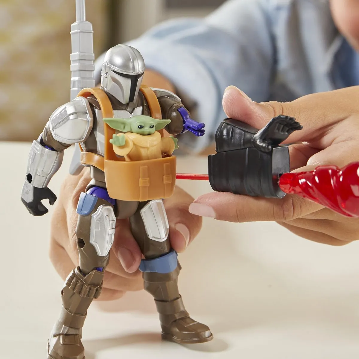 Star Wars MixMashers Mando & Grogu Deluxe Actiefiguur - Multicolor - afbeelding 6 van 6