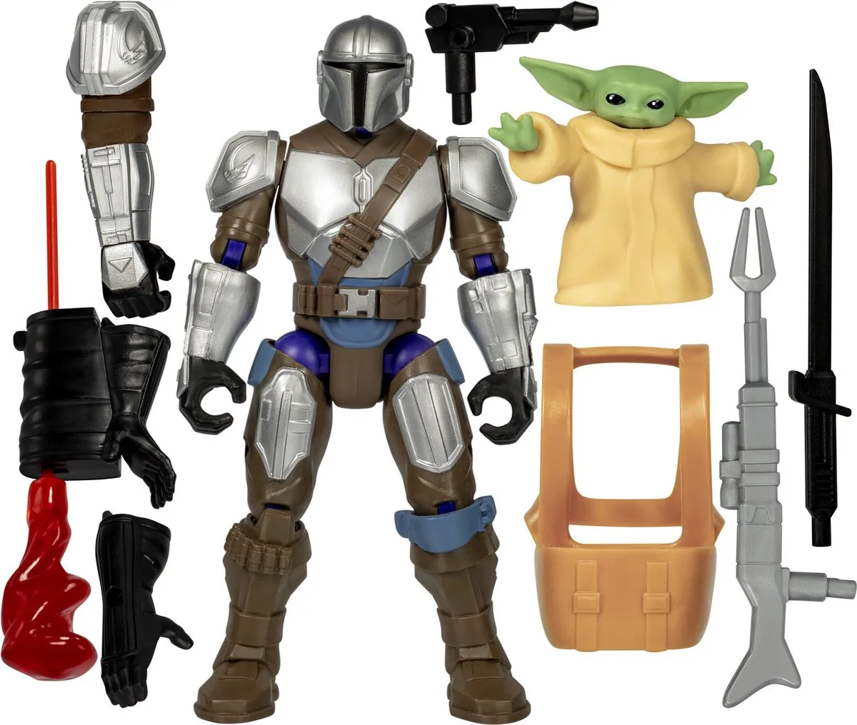 Star Wars MixMashers Mando & Grogu Deluxe Actiefiguur - Multicolor