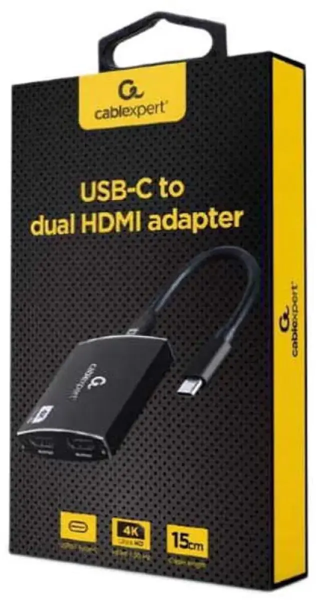 Gembird USB-C naar HDMI Kabel A-CM-HDMIF2-01 - Zwart