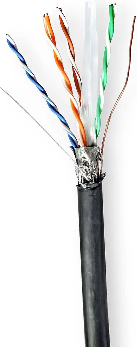Nedis CAT6 Netwerk Kabel Rol 305m - Buitenshuis - Zwart