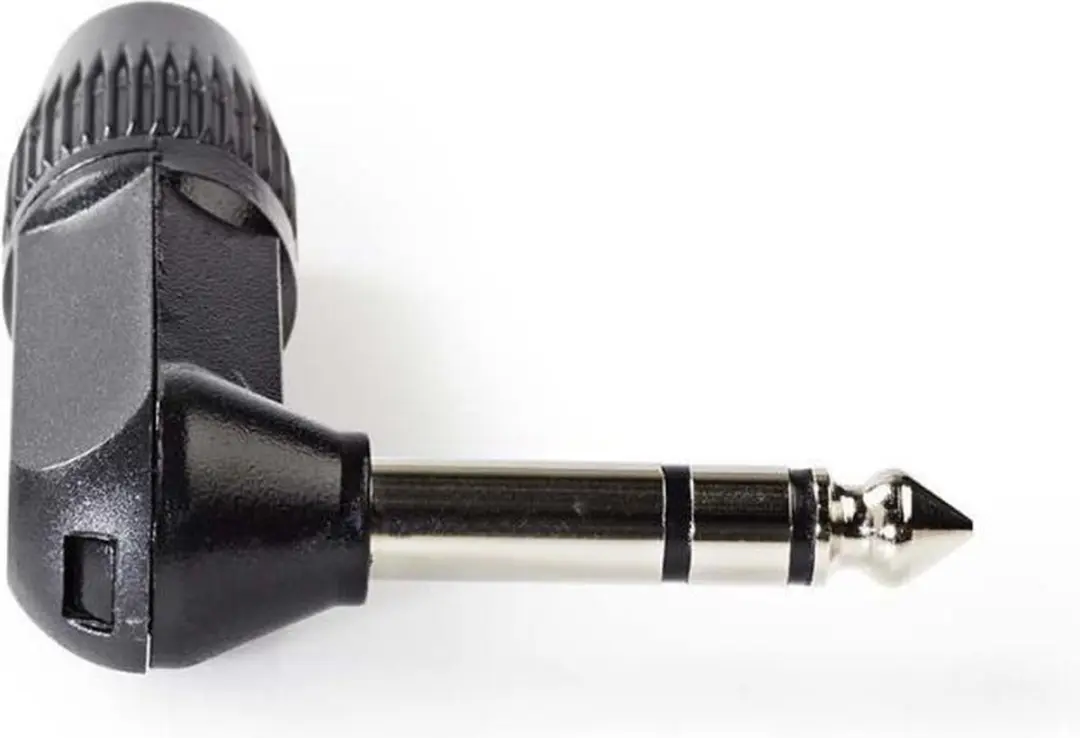 Nedis 6,35mm Audioconnector - Gehoekt Male - Vernikkeld - Zwart - afbeelding 6 van 6