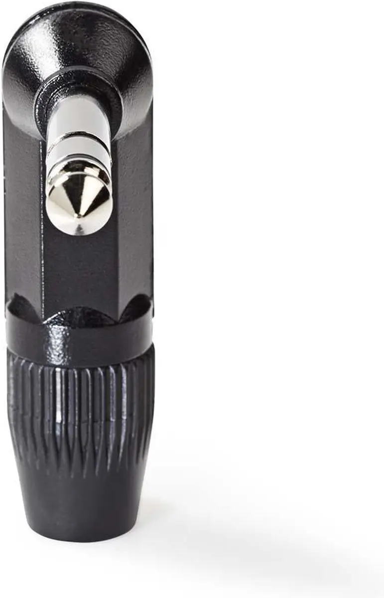 Nedis 6,35mm Audioconnector - Gehoekt Male - Vernikkeld - Zwart