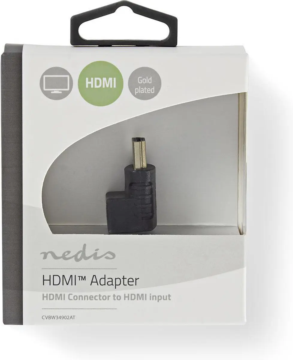 Nedis HDMI Adapter CVBW34902AT - 270° Gehoekt - Verguld - Antraciet