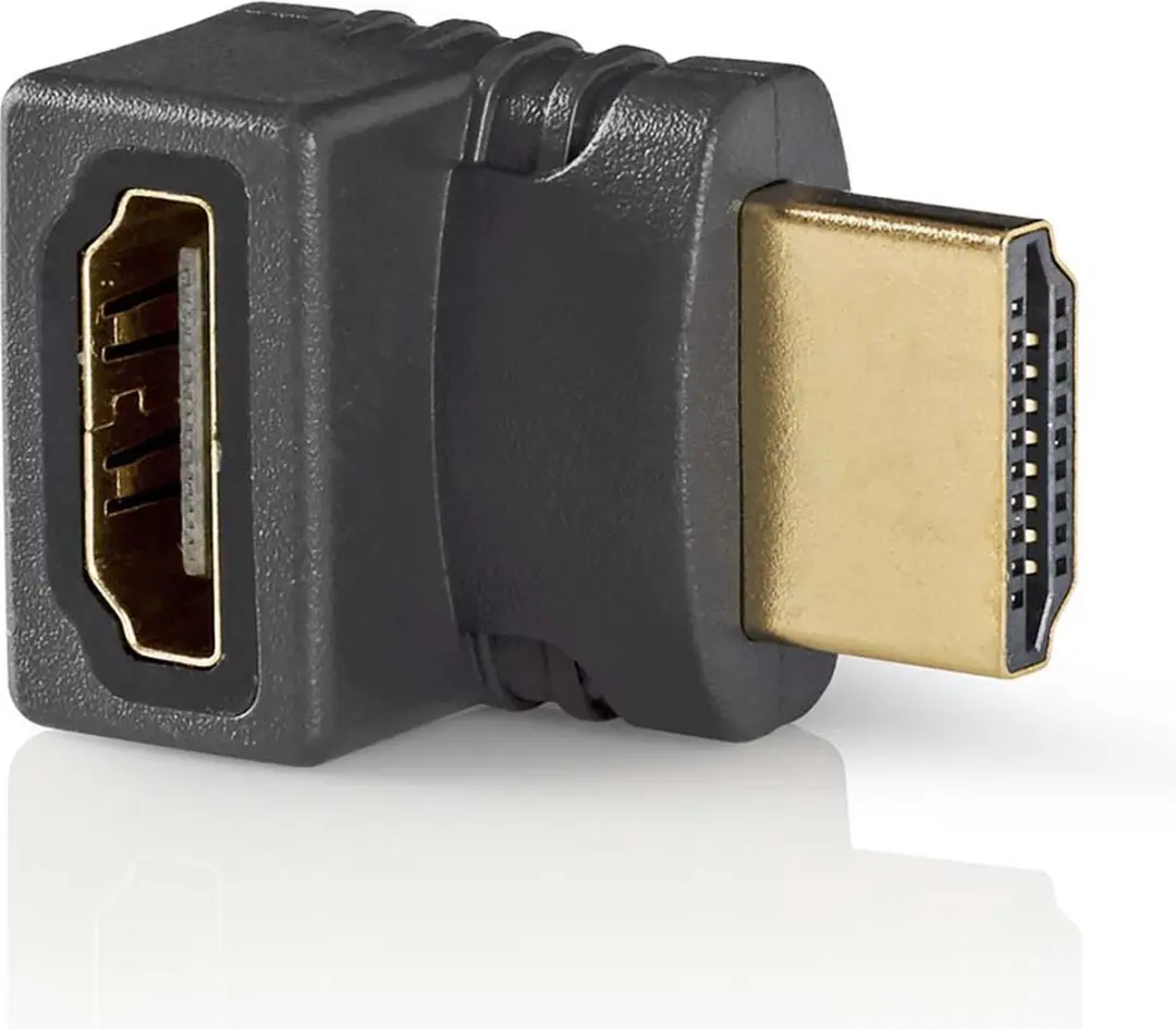 Nedis HDMI Adapter CVBW34902AT - 270° Gehoekt - Verguld - Antraciet