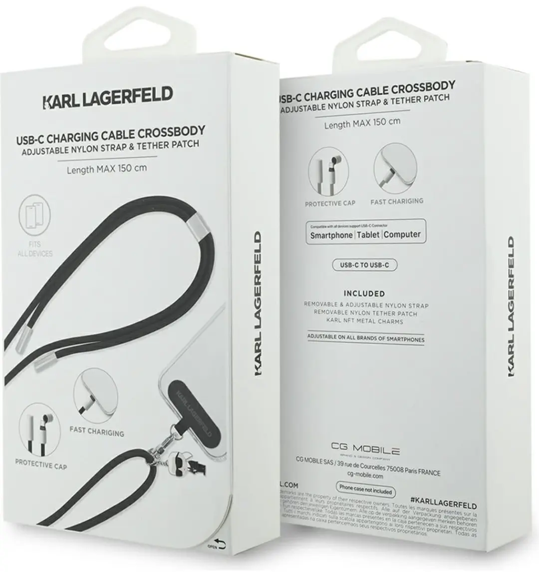 Karl Lagerfeld USB-C Kabel Ionic CB03 3666339544003 - Transparent