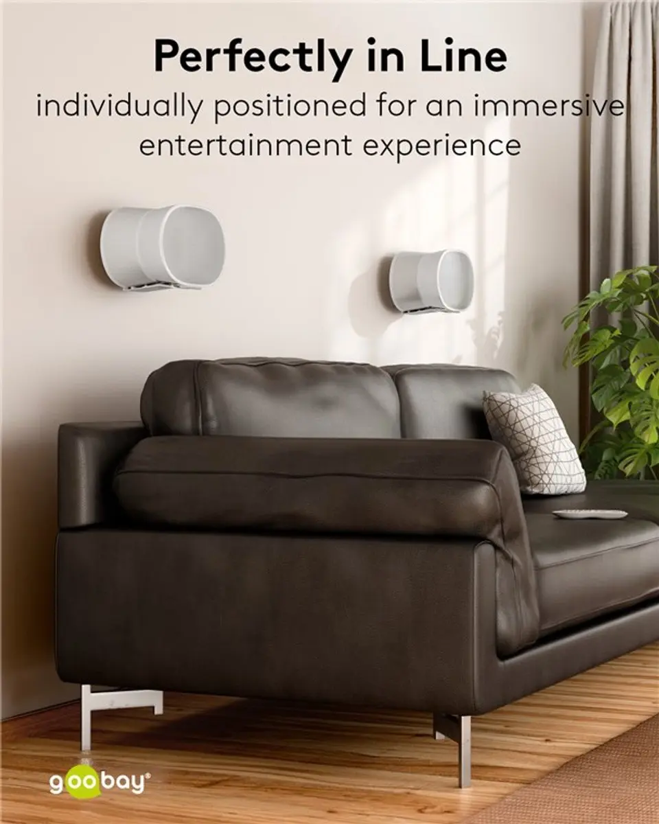 Goobay Muurbeugel Set voor Sonos Era 300 - Full Motion - 2 Stuks - Wit