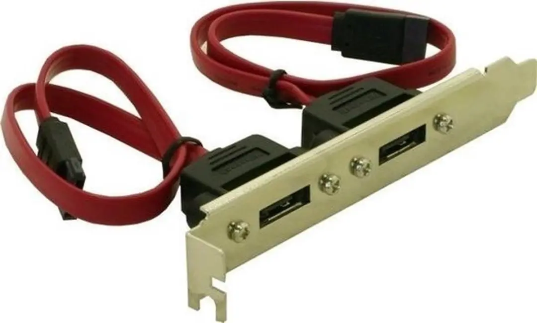 Delock 2x SATA naar 2x eSATA Slotbracket - Multicolor