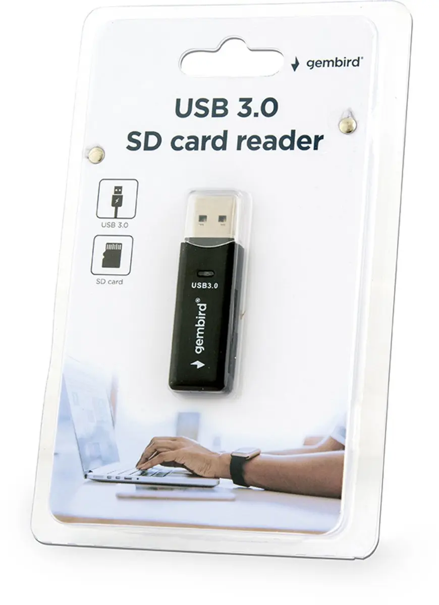 Gembird UHB-CR3-01 USB Cardreader - 2 Sleuven - USB3.0 - Zwart