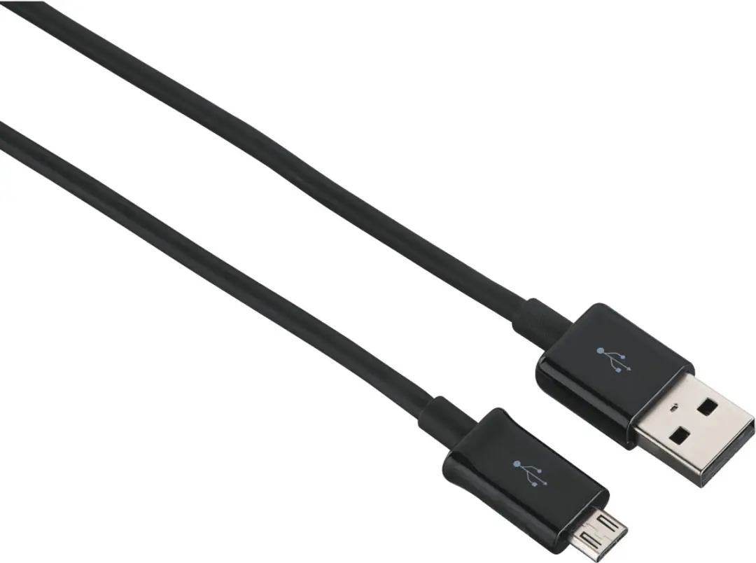 Hama 00200904 USB-kabel USB 2.0 0,9 m USB A Micro-USB B 0,48 Gbit/s Zwart