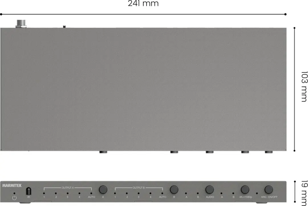Marmitek MS420 4K HDMI Matrix Splitter - 4 In/2 Uit