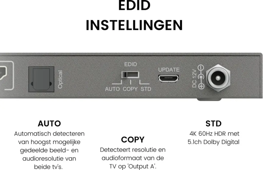 Marmitek MS420 4K HDMI Matrix Splitter - 4 In/2 Uit