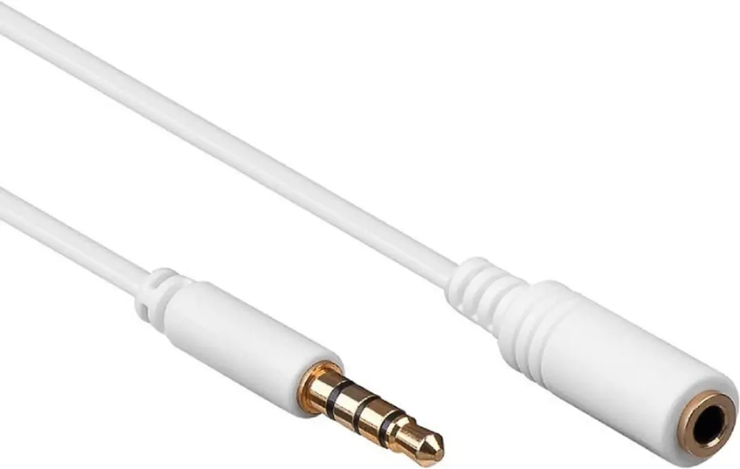 Goobay 3,5mm Jack 4-polig AWG28 Verlengkabel - 1,5m - Wit