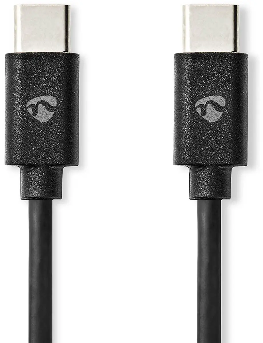 Nedis USB-C Kabel 60W 1m - USB 2.0 Male-Male - Zwart