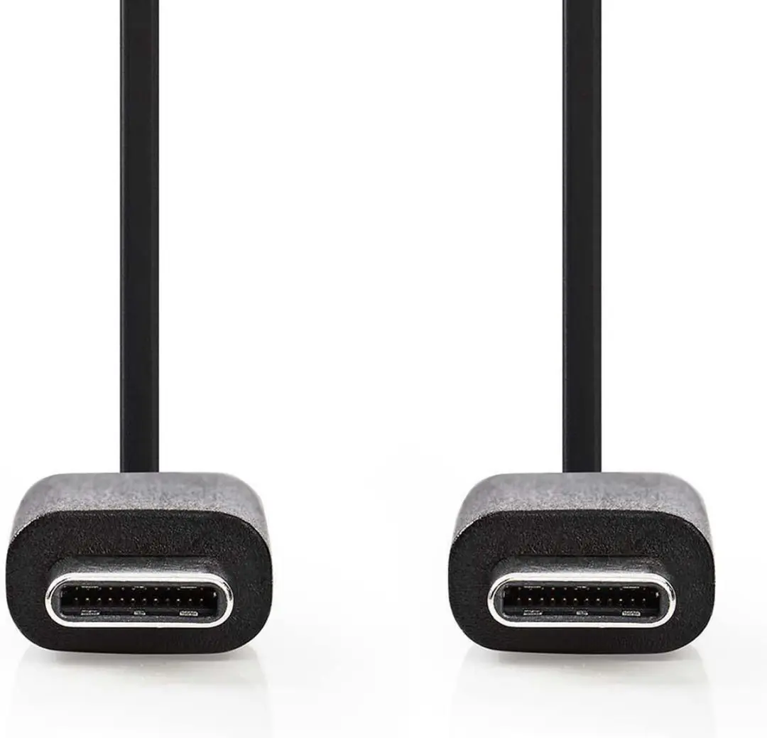 Nedis USB-C Kabel 60W 1m - USB 2.0 Male-Male - Zwart