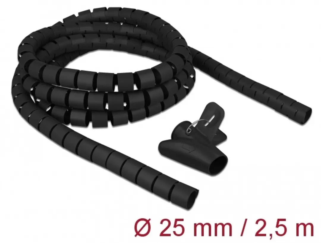 Delock Spiraalslang 2.5m x 25mm