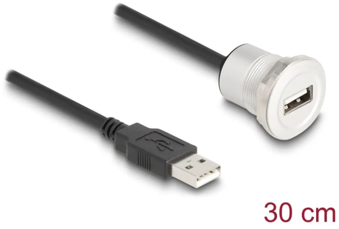 Delock USB 2.0 Type-A Vrouwelijk 30cm
