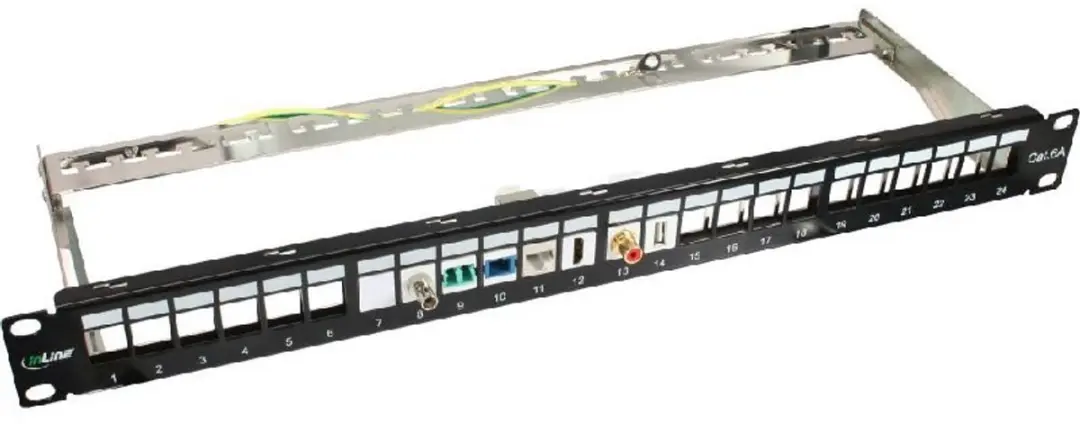 InLine Patchpaneel 24-voudig 19/1U - Zwart