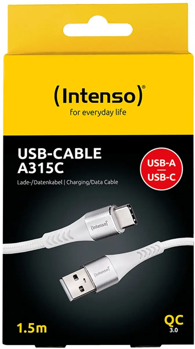 Intenso A315C USB-A naar USB-C Kabel 1.5m - Wit
