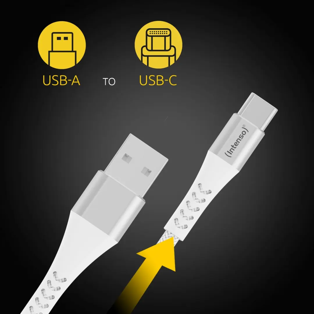 Intenso A315C USB-A naar USB-C Kabel 1.5m - Wit