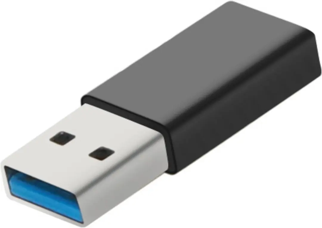 Mobiparts MP-112057 USB-A naar USB-C Adapter - Zwart