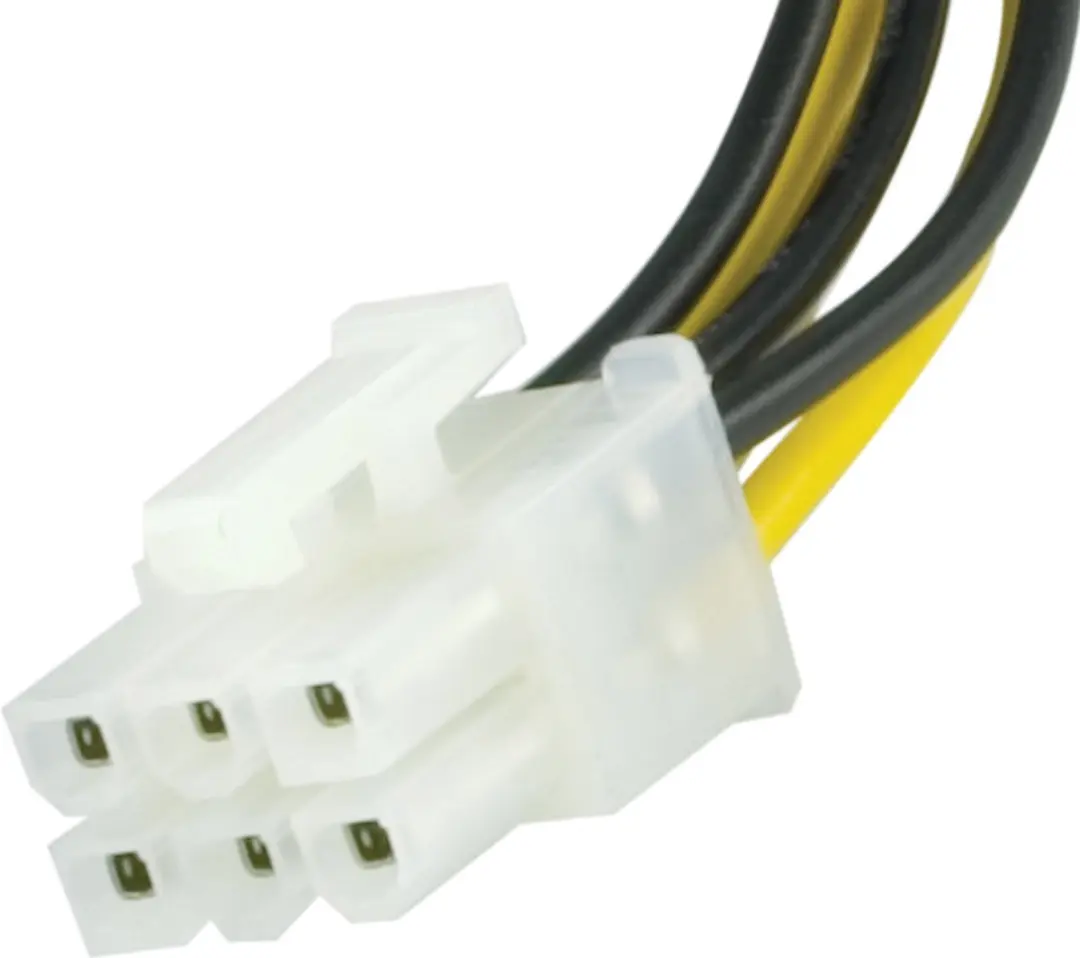 Deltaco SSI-45 Kabeladapter - 2x4-pin naar 6-pin - Zwart/Wit/Geel