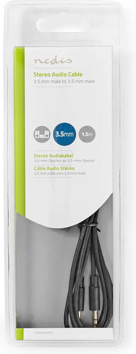 Nedis Stereo-Audiokabel 3,5mm - 1,5m - Zwart