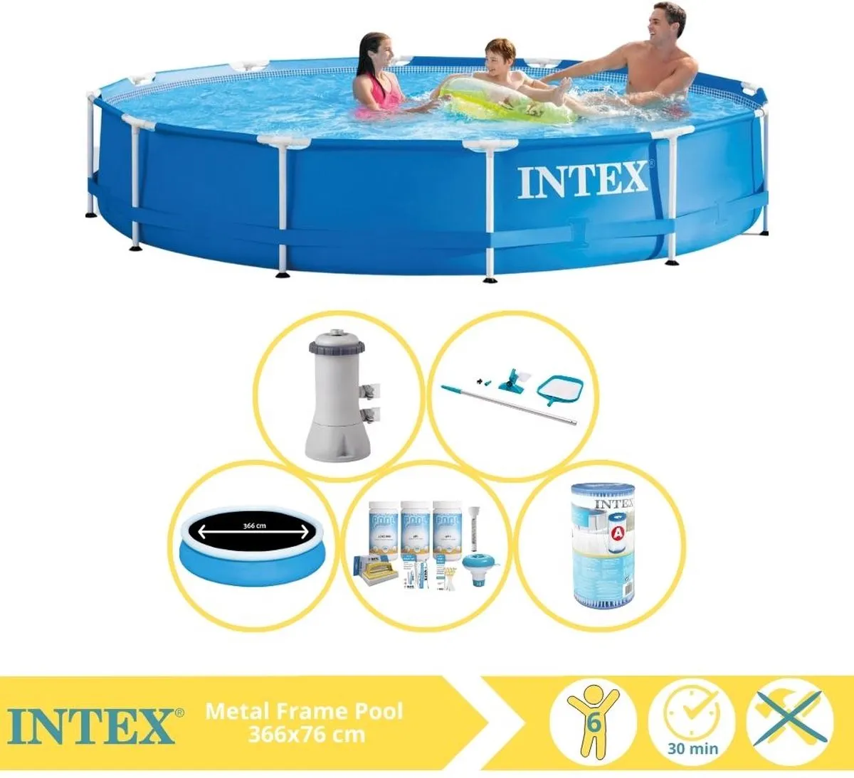 Intex Metal Frame Zwembad 366x76cm