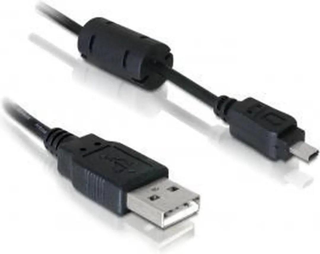 Delock USB 2.0 A Male naar Mini Male Kabel 1.83m - Zwart