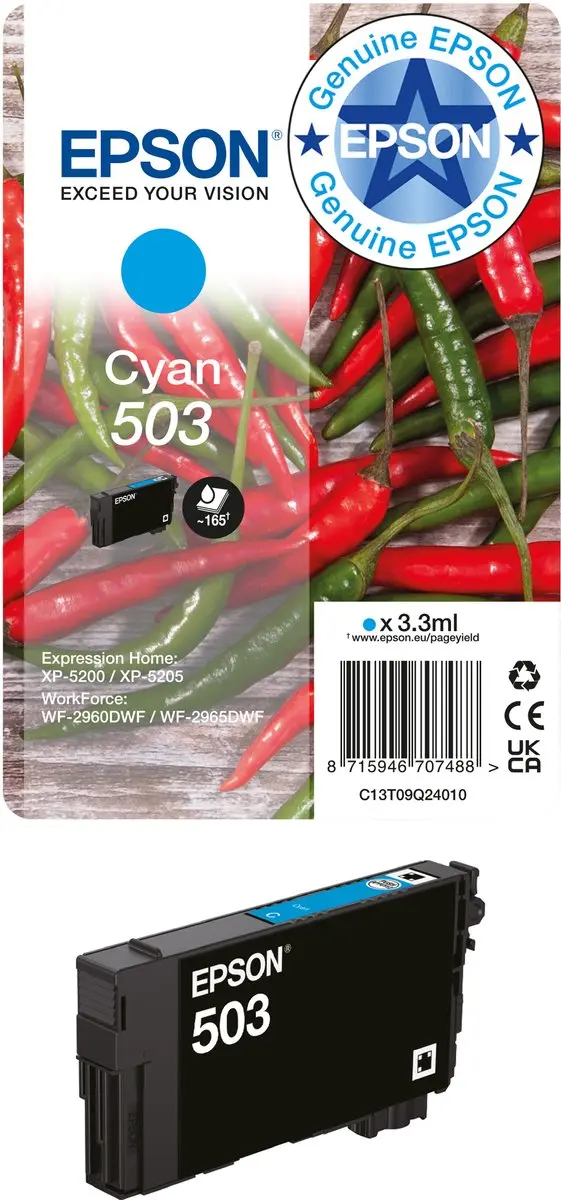 Epson 503 XL Inktcartridge - 4 Stuks - C13T09R94020