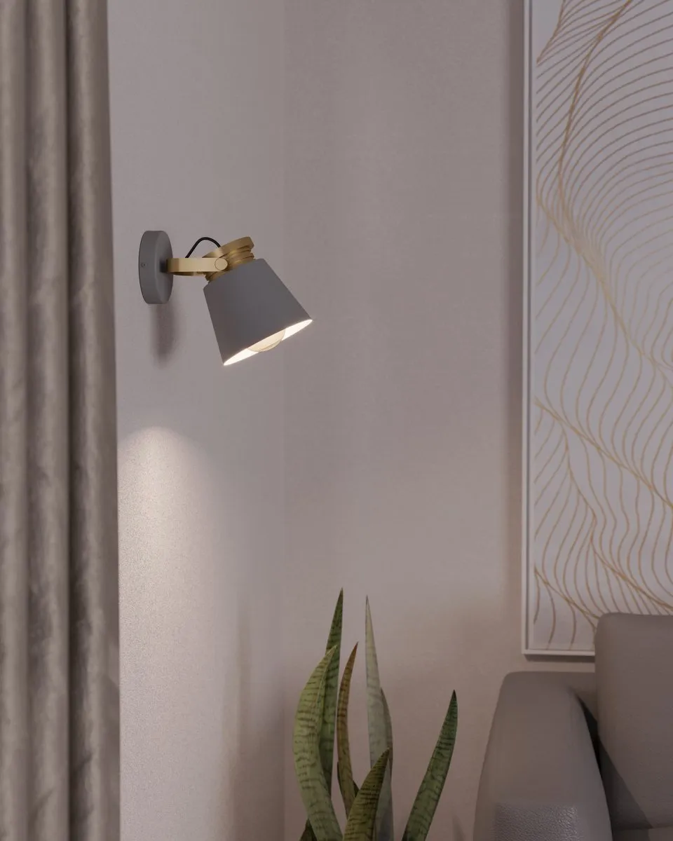Eglo Twicken Spot E27 20cm - Grijs/Goud