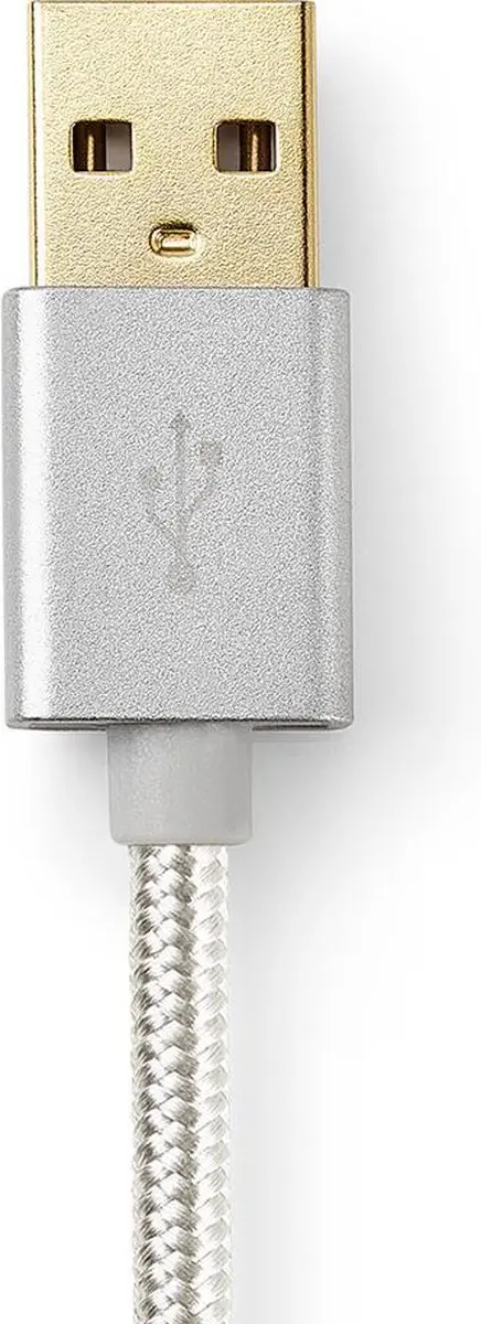 Nedis USB 2.0 Kabel A-MicroB 15W 480Mbps 1m - Verguld - Aluminium