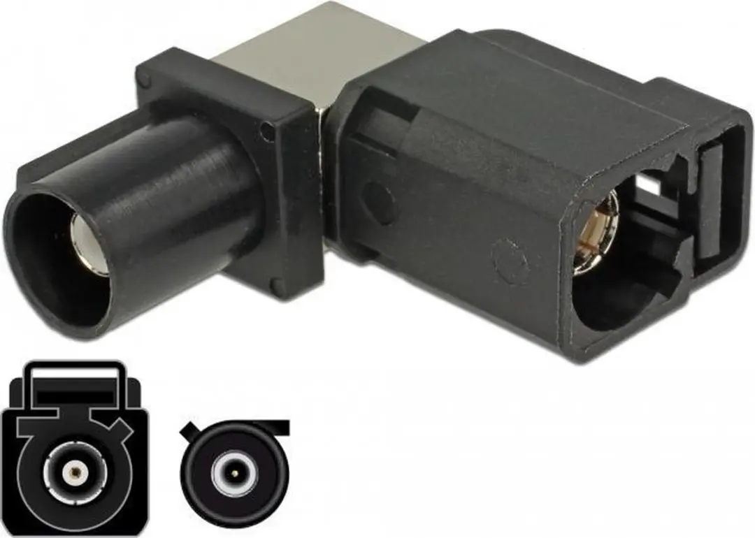 Delock Fakra Haakse Antenne Adapter 50 Ohm - Transparant