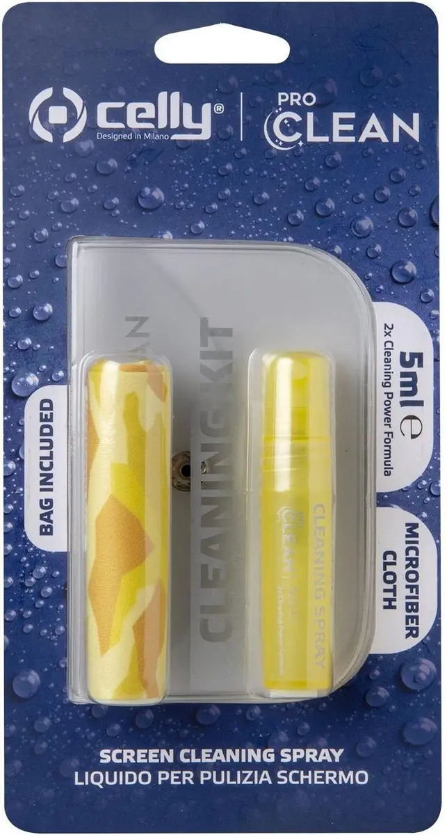 Celly Touchscreen Schoonmaak Kit 5ml - Geel