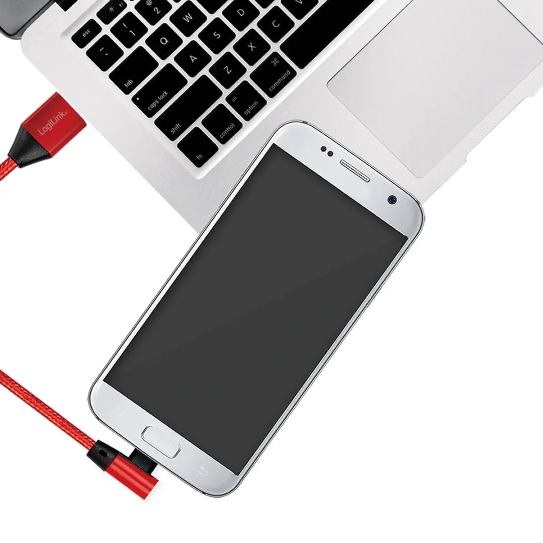 Logilink USB Micro-B Hoekadapter 0,3m - Transparant