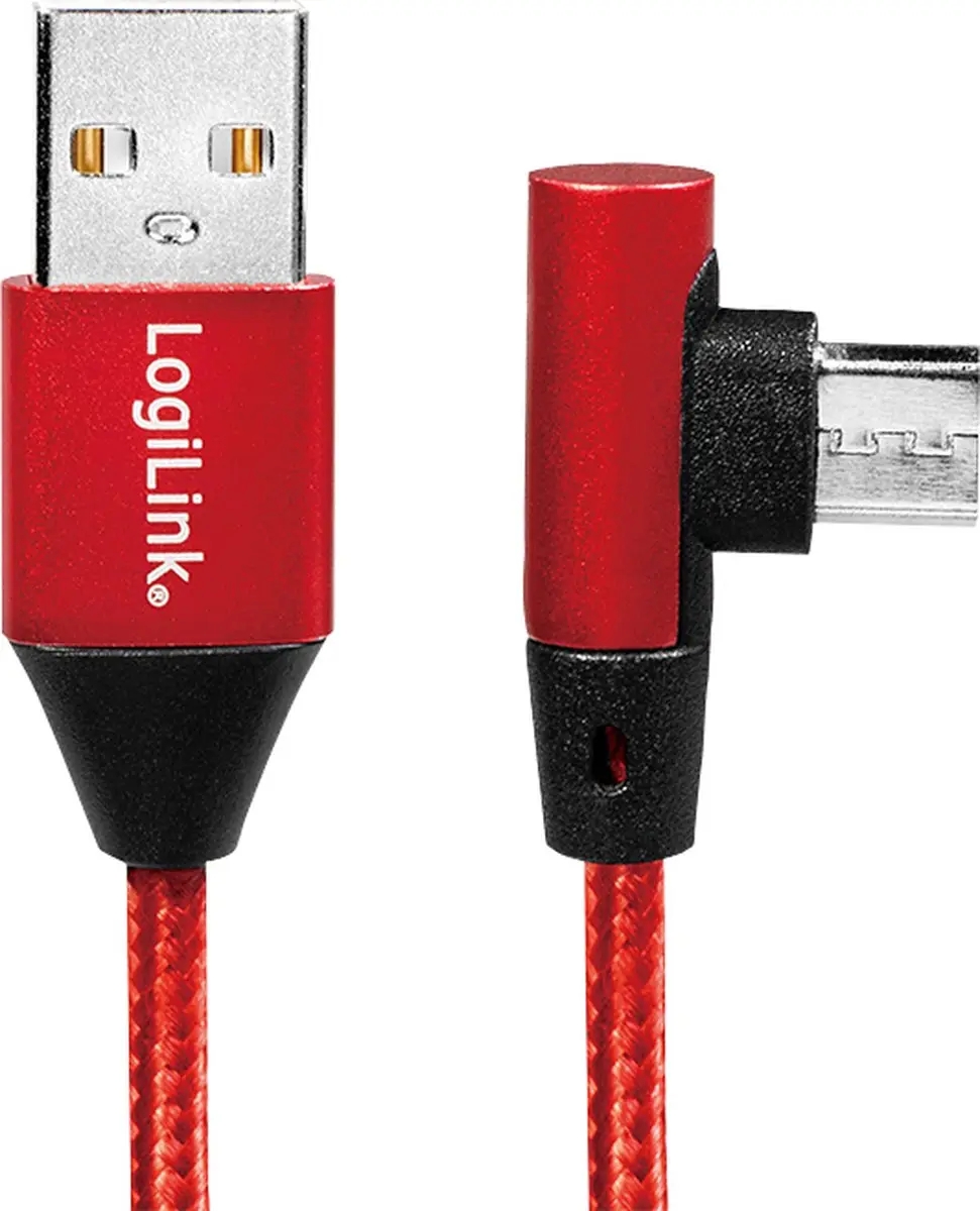 Logilink USB Micro-B Hoekadapter 0,3m - Transparant