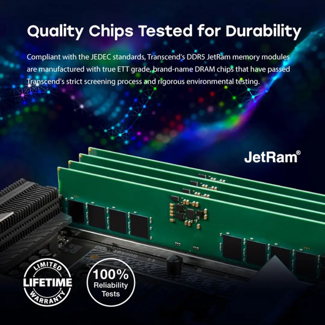 Transcend JetRam JM5600ALE-32G DDR5 ECC Geheugen 32GB