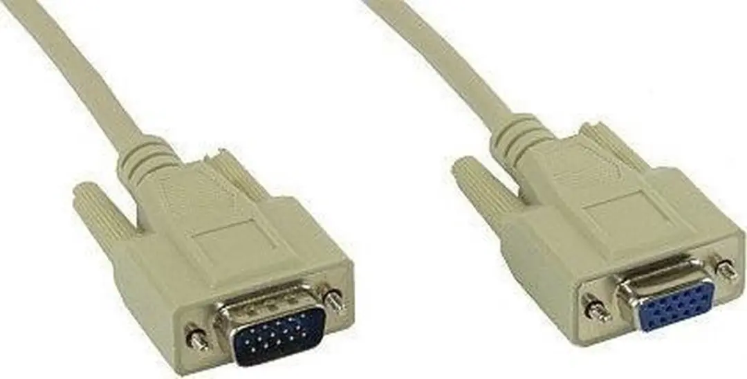 InLine VGA Kabel 10m - Female-Female - Geel