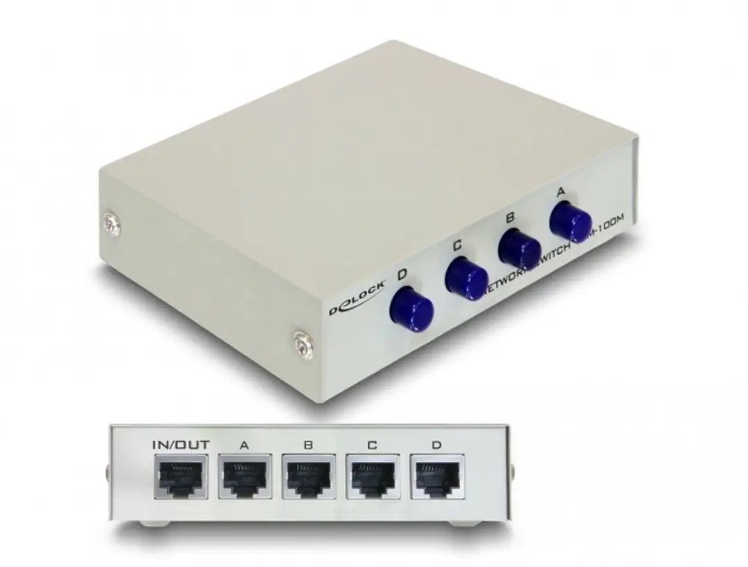 Delock Switch 10/100 Mbps 4 Poorten