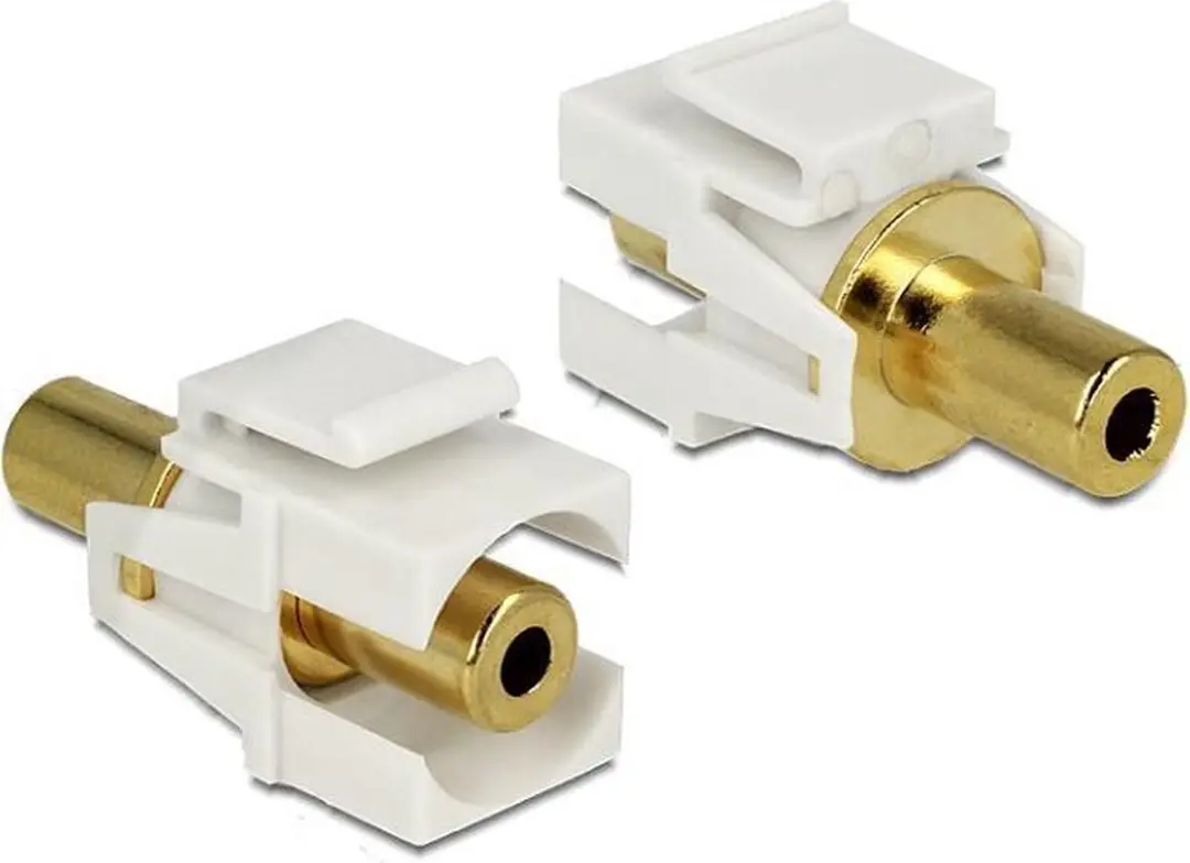 Delock Keystone Module 3,5mm Jack - 3-polig Verguld Wit