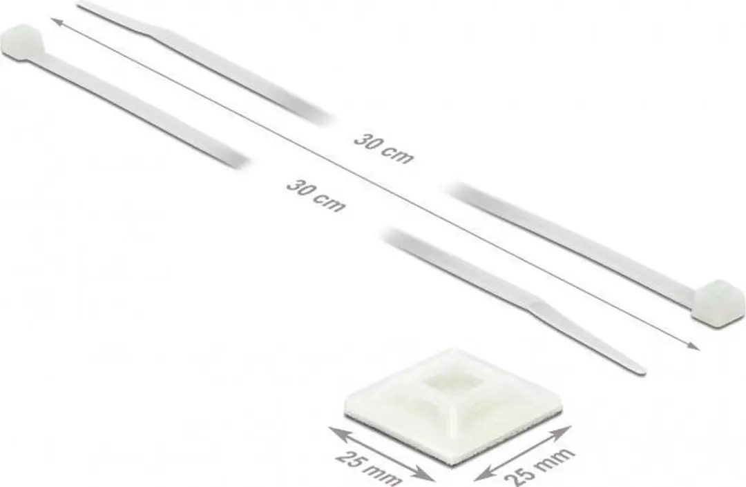 Delock Tie-wraps 300x4,8mm - 20 Stuks (10x2) - Transparant