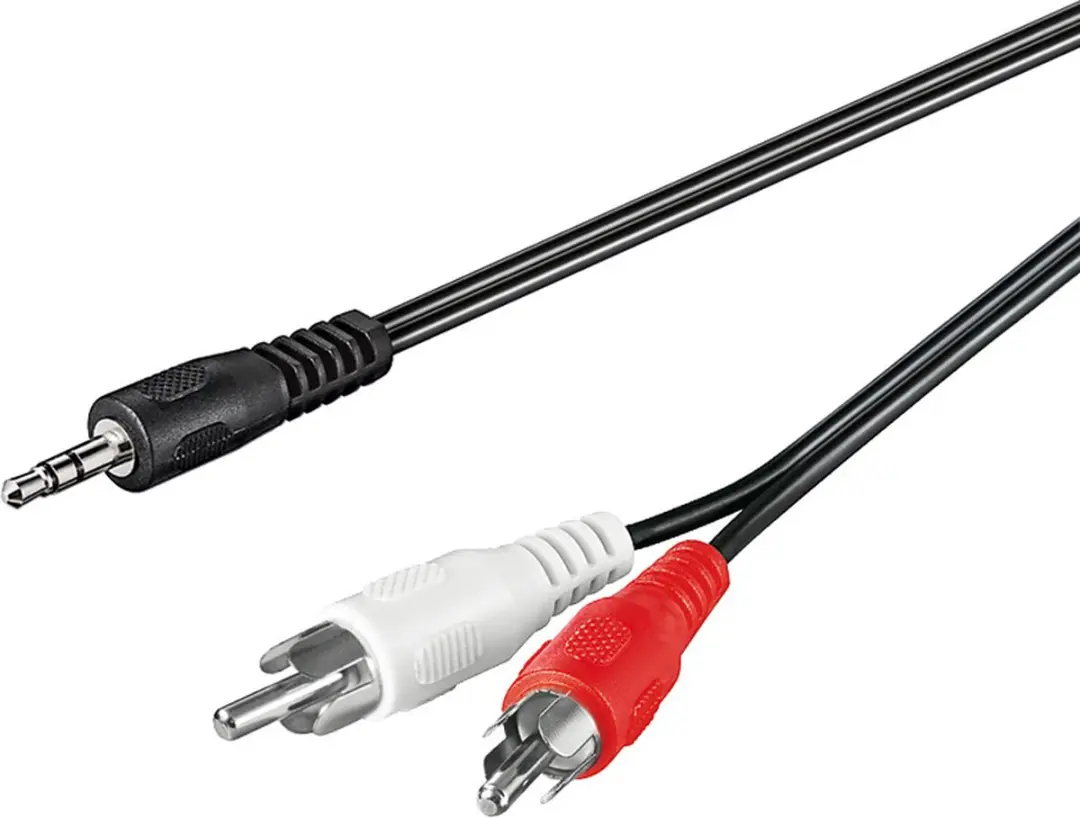 Goobay AUX Adapter 3.5mm naar Stereo RCA - 10 Stuks - Zwart