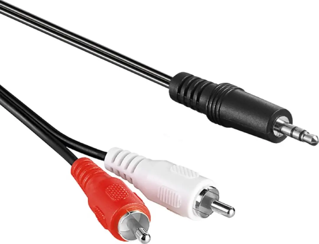 Goobay AUX Adapter 3.5mm naar Stereo RCA - 10 Stuks - Zwart