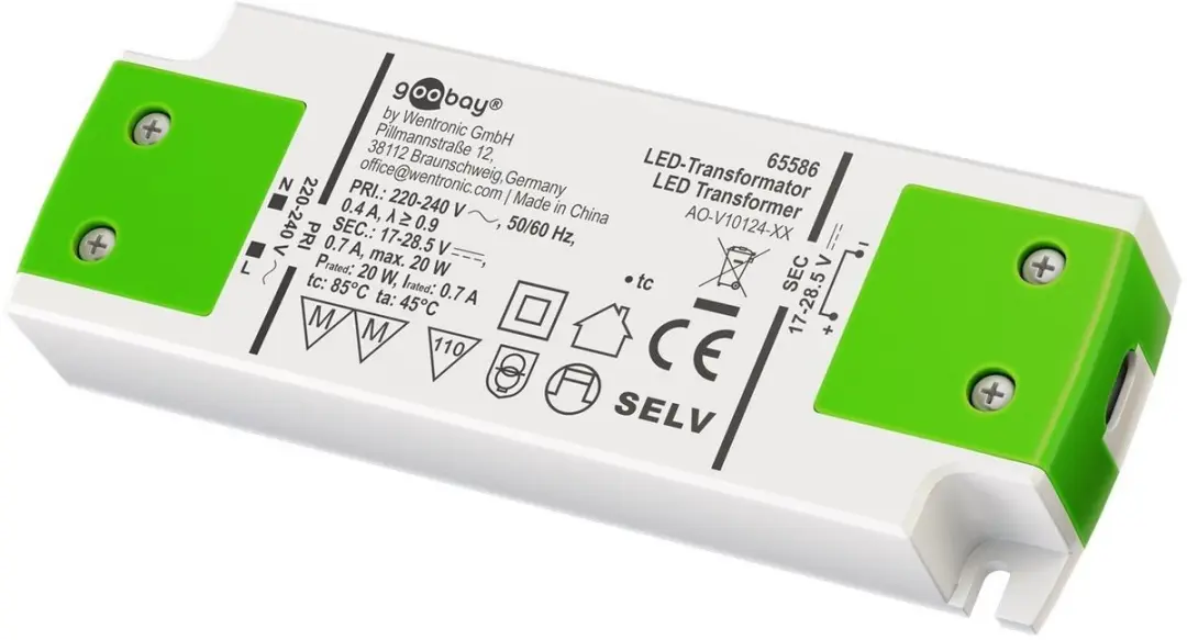 Goobay LED-transformator 17-28,5V DC 12-20W